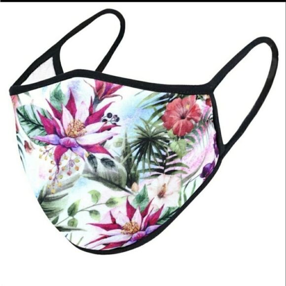 USA Made Blue Green Tropical Facemask - Picture 1 of 3